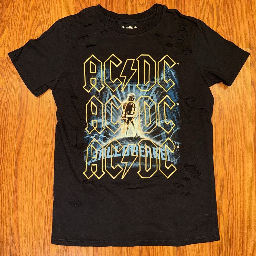AC/DC Ballbreaker World Tour 1996 T-Shirt Women's Small Short Sleeve Music Black